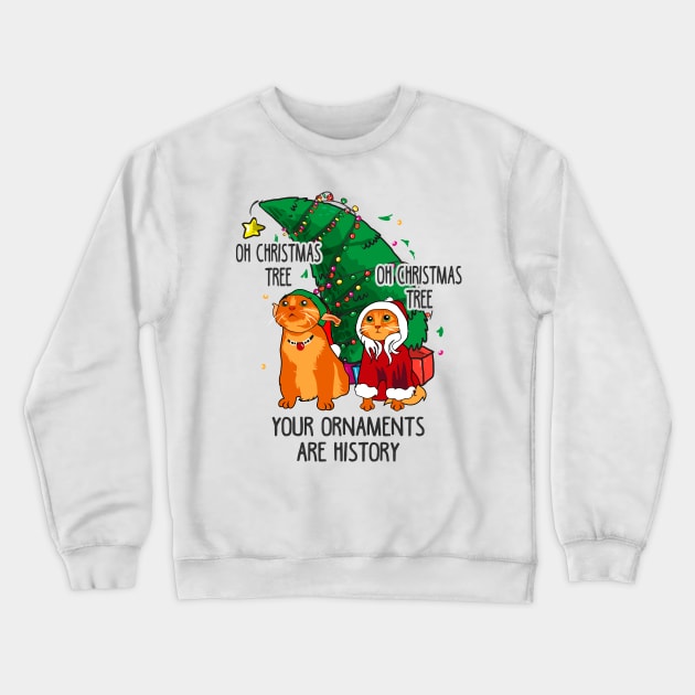 Cats Christmas Funny Crewneck Sweatshirt by KsuAnn